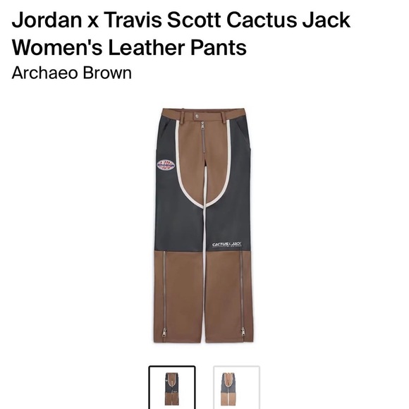 Jordan x Travis Scott Leather Pants (Size 4) - Pants & Jumpsuits